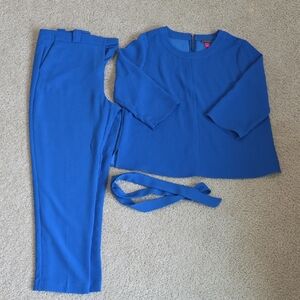 Vince Camuto Vibrant Blue Pantsuit Set
